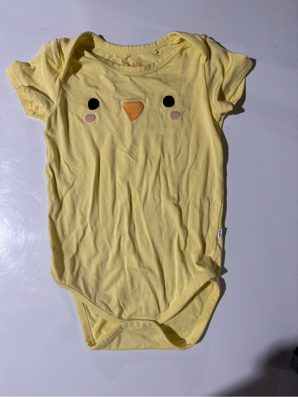 Little Sleepies Pale Yellow Baby Chick Romper Onesie